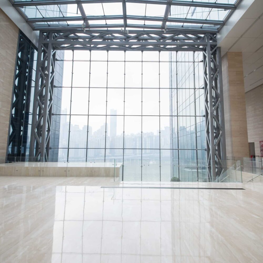 image of windows in morden office building