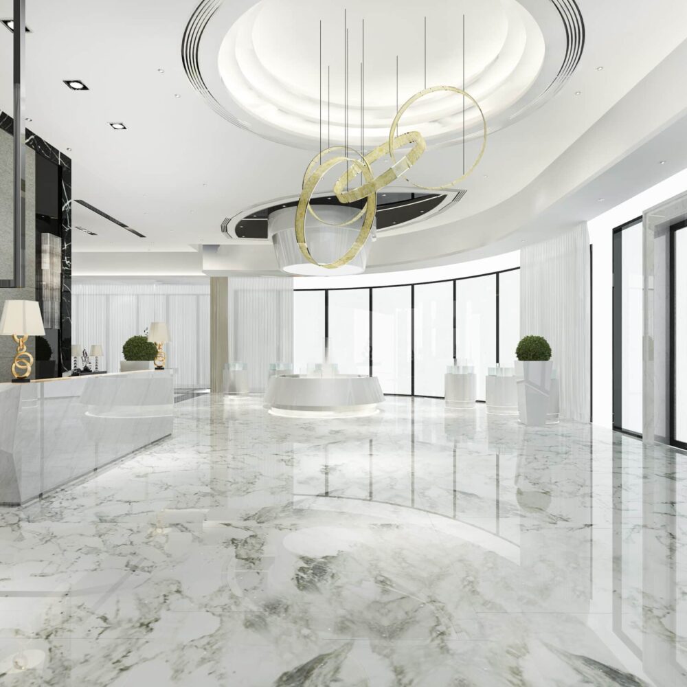 3d rendering modern luxury hotel and office reception and lounge