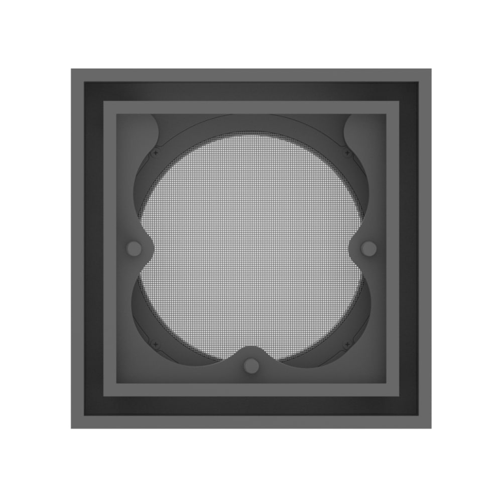 Ventilation overhead right 125 gray without teracota VentZero T-PL-O VentZero T-PL-O скрытая вентиляционная решетка серый - рамка и корпус