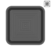 Grilă de ventilație ascunsă VentZero sub gresie, formă pătrată cu colțuri rotunjite Ø100/125