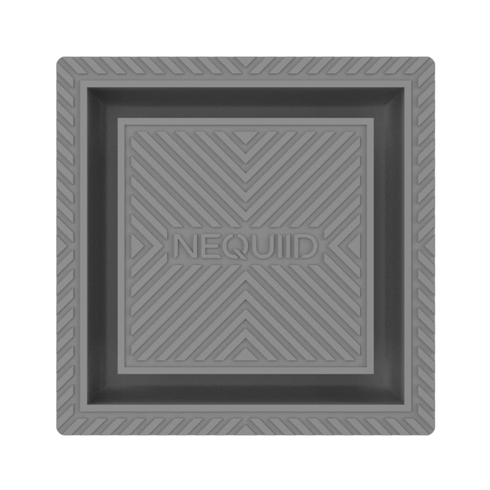 Ventilație ascunsă VentZero T-S 100 NEQUIID, vedere frontală cu panou decorativ pătrat