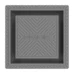 Vedere frontală VentZero T-S, ventilație ascunsă sub gresie cu formă pătrată